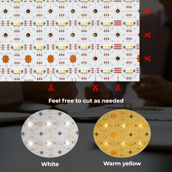 100-meter project-capable free-cut dual CCT LED light sheet detail image 4