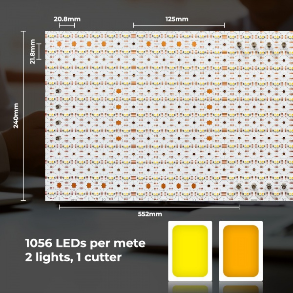 100-meter project-capable free-cut dual CCT LED light sheet detail image 5