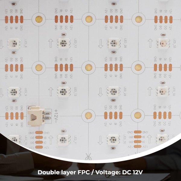 250x250mm (10 inch) digital LED light sheet detail image 2