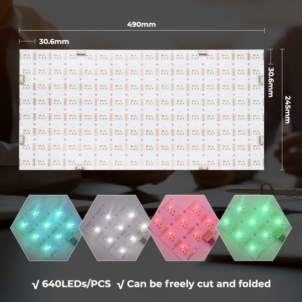 640LEDs RGBCCT LED light sheet detail image 4